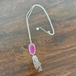 Kendra Scott Fold and Pink Pendant Necklace